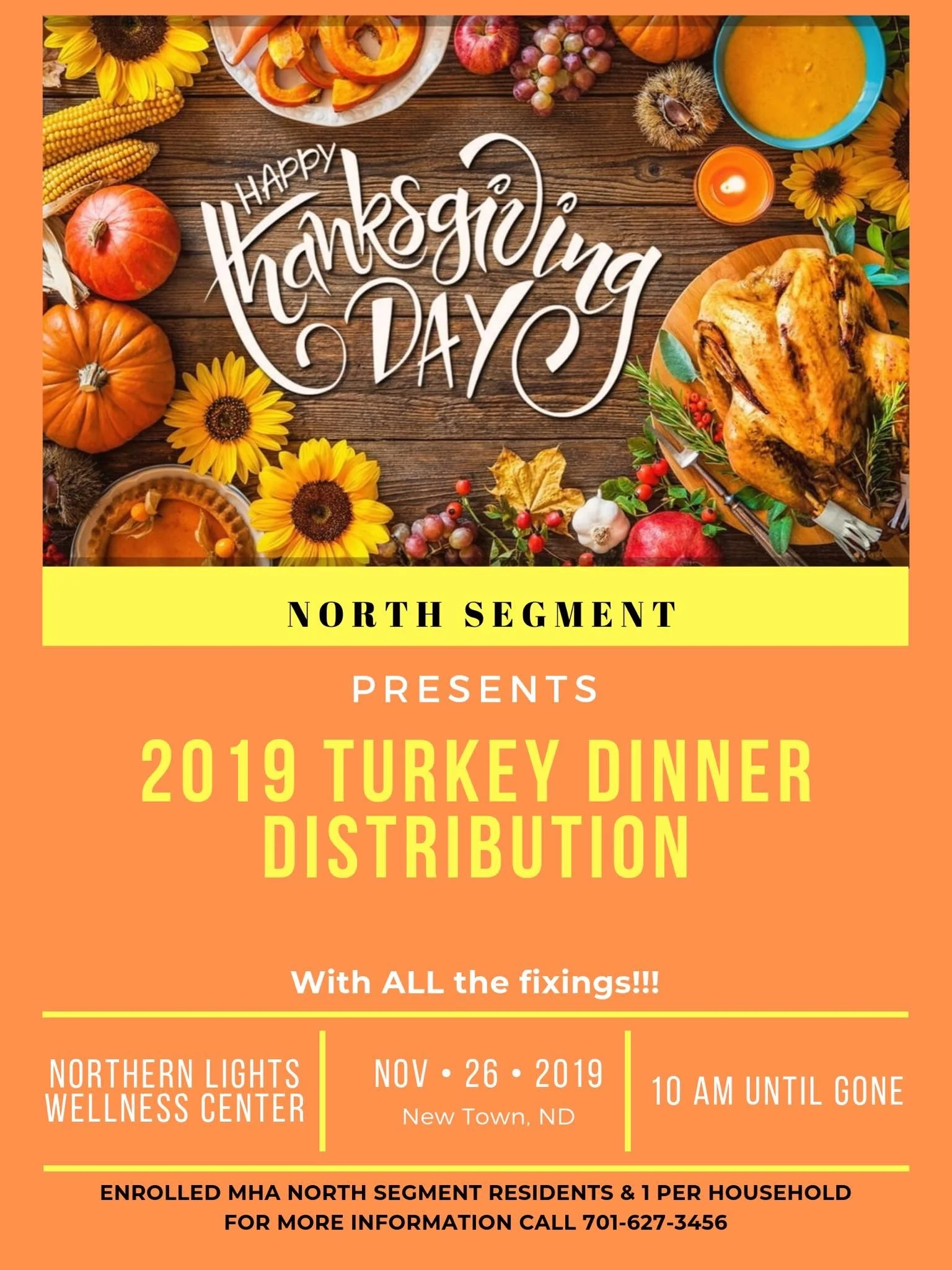 North Segment Turkey Dinner Distribution