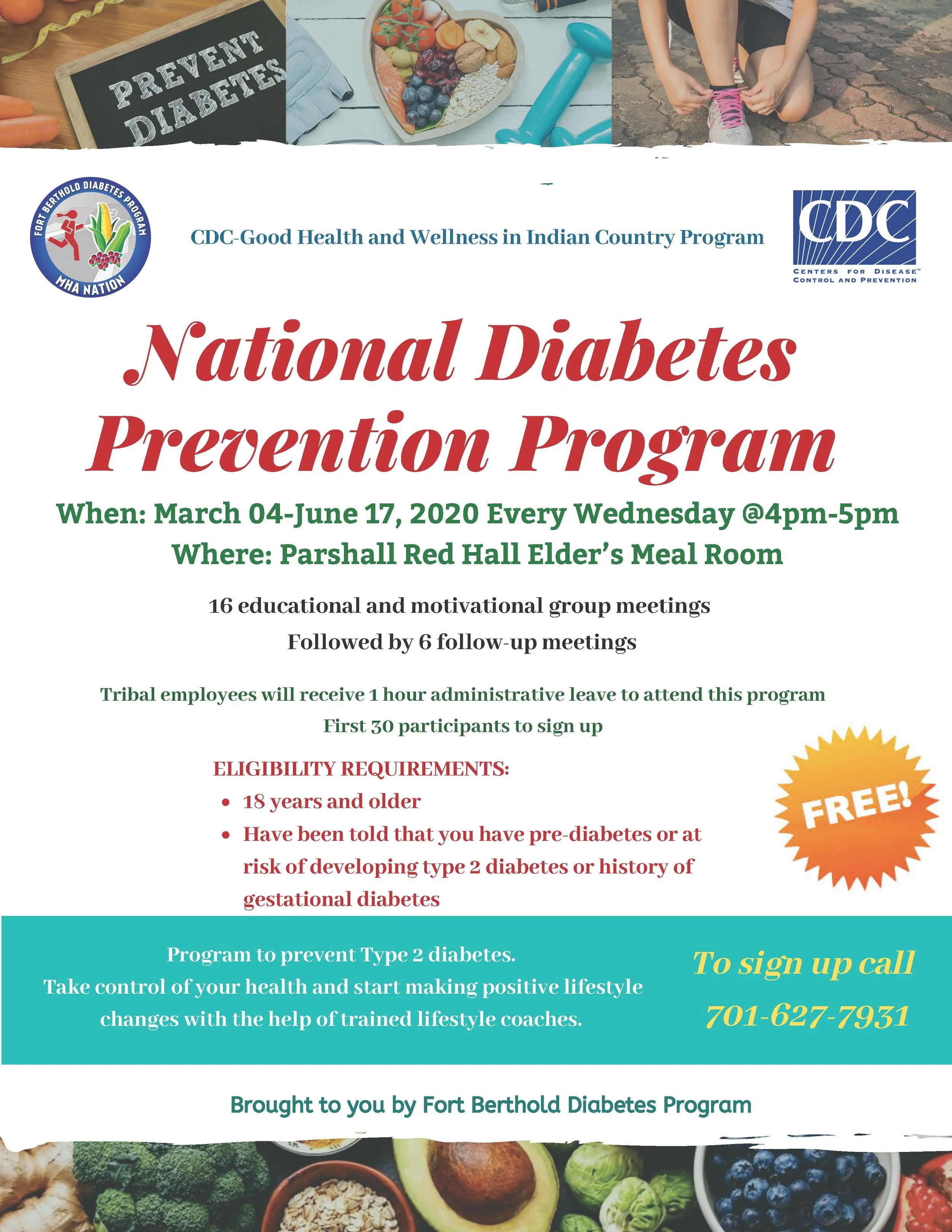National Diabetes Prevention Program - POSTPONED UNTIL NEXT WEEK!