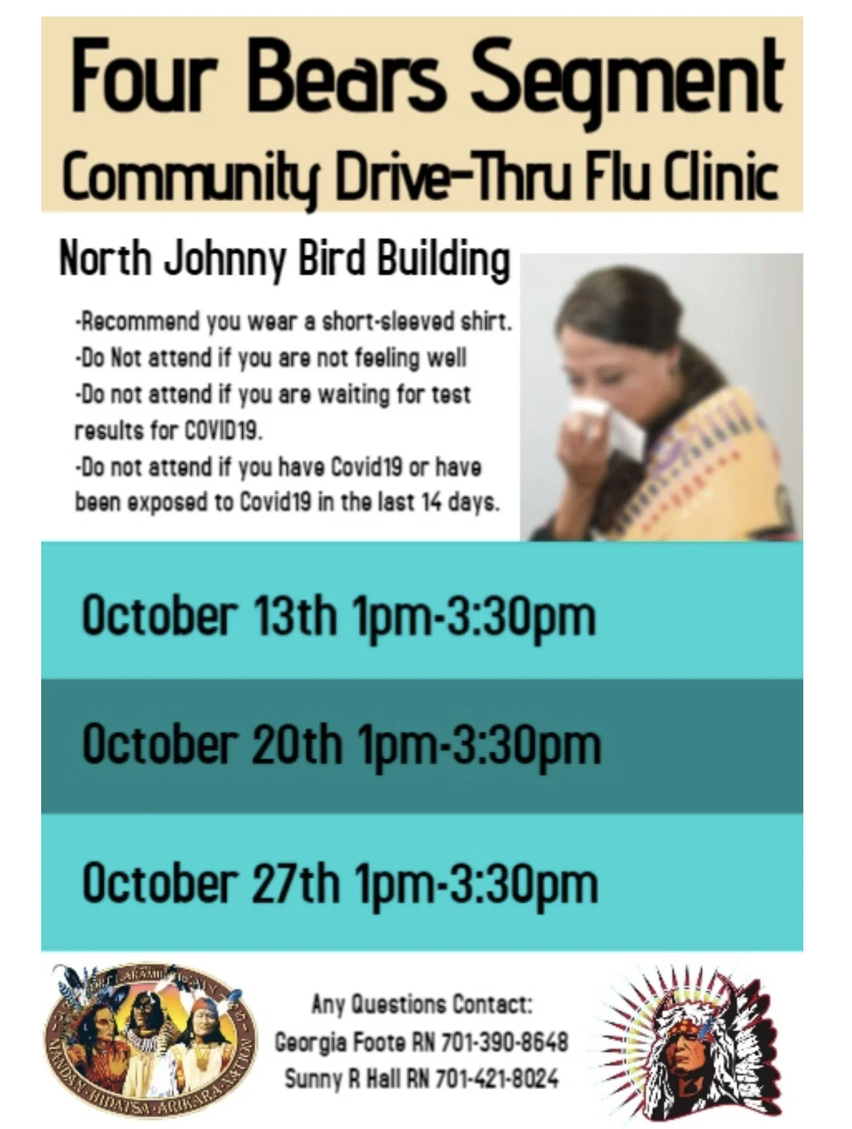 Four Bears Segment Drive-Thru Influenza (Flu) Vaccine