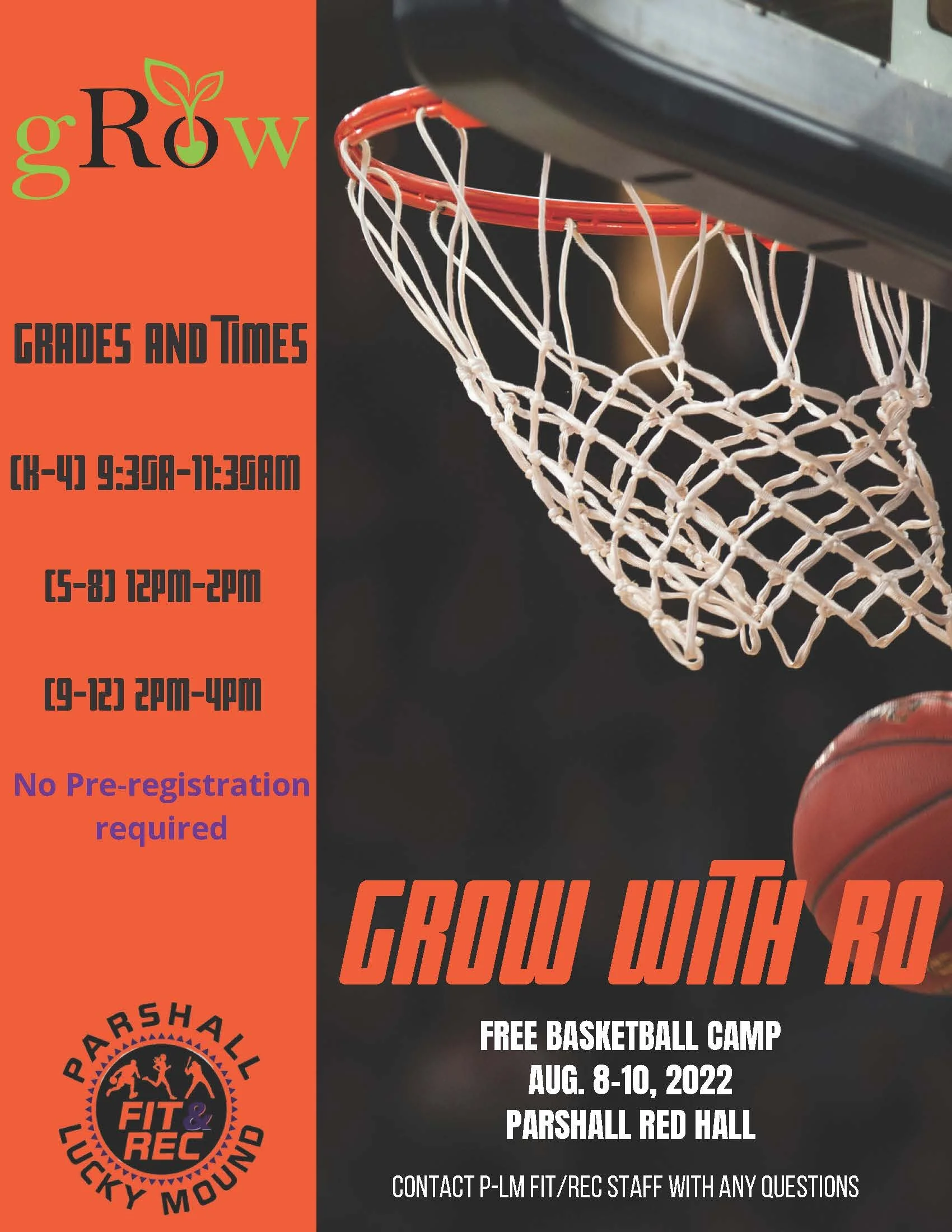 Grow with Ro Free Basketball Camp