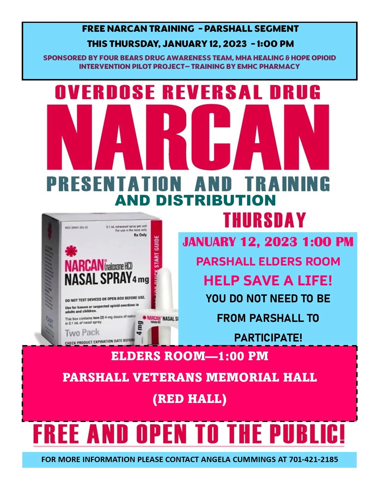Narcan Training &amp; Distribution Parshall