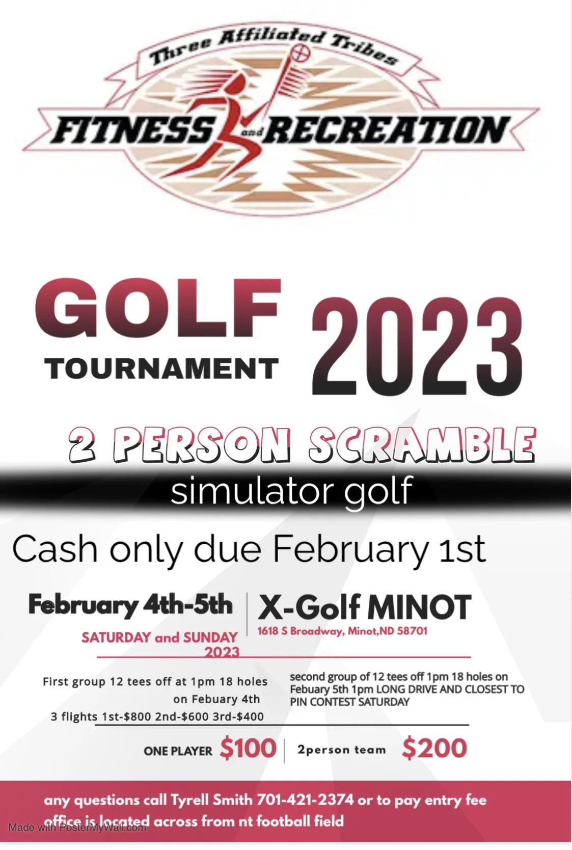 Golf Tournament 2023 wo Person Scramble Simulator Golf