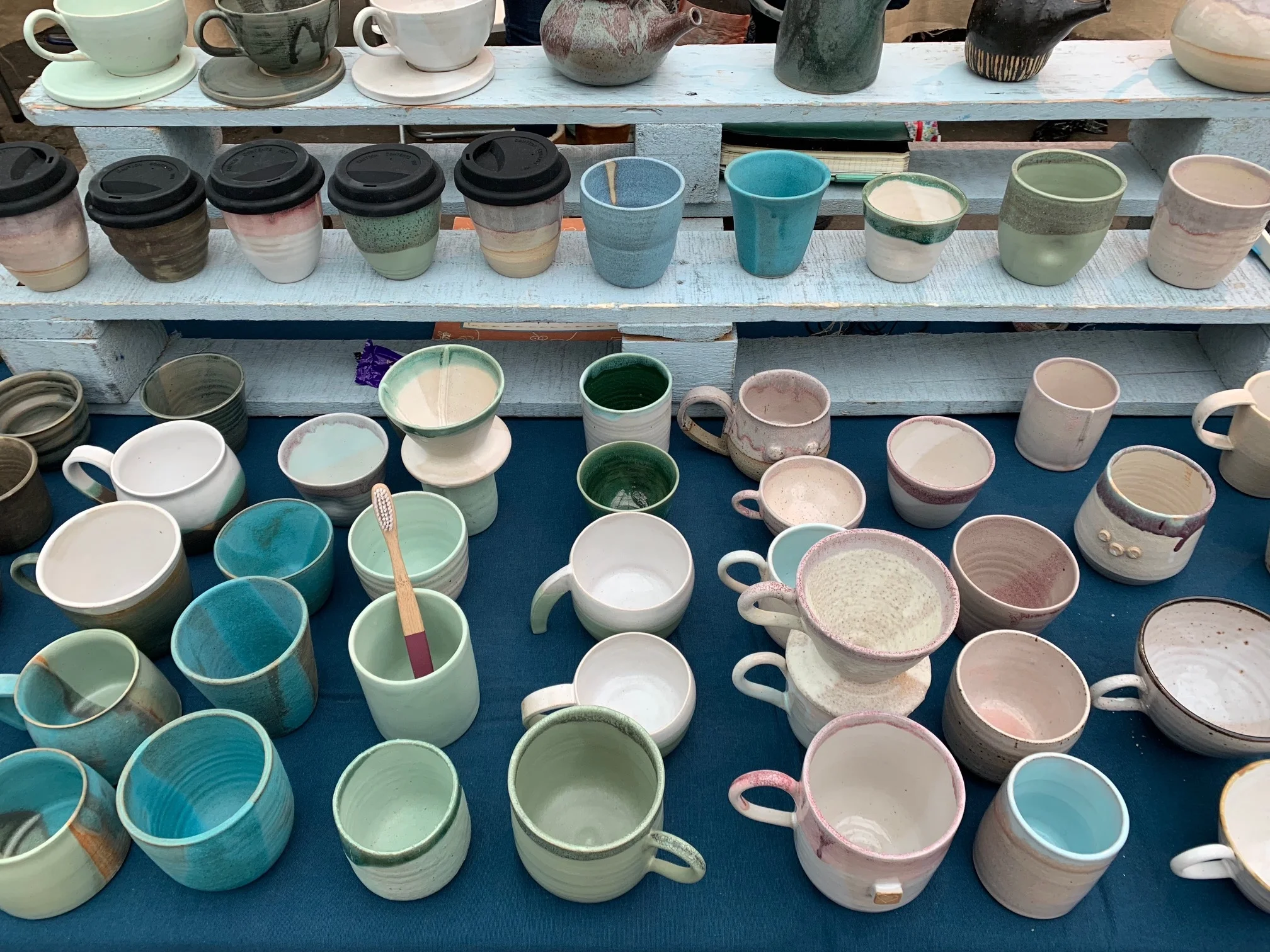 The North East Potters Collective stall at Tynemouth Market