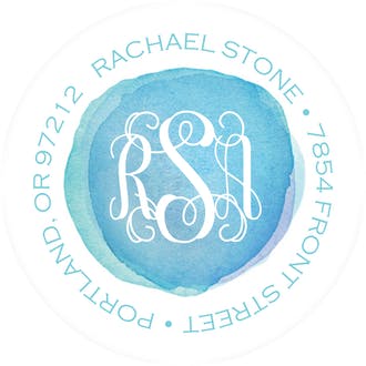 Watercolor Dot - Blue Round