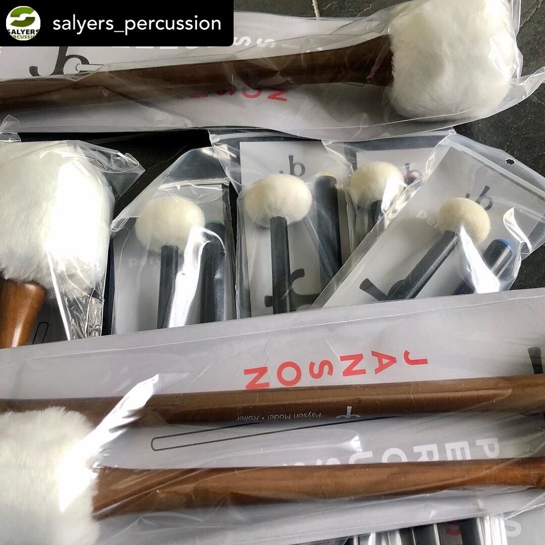 Payson timpani and bass drum mallets distributed by Encore/Salyers.  Classic designs that have been used by generations of percussionists for nearly 4 decades. 
.
.
#encoremallets #salyerspercussion #timpani #concertband #orchestra #musiceducation #s