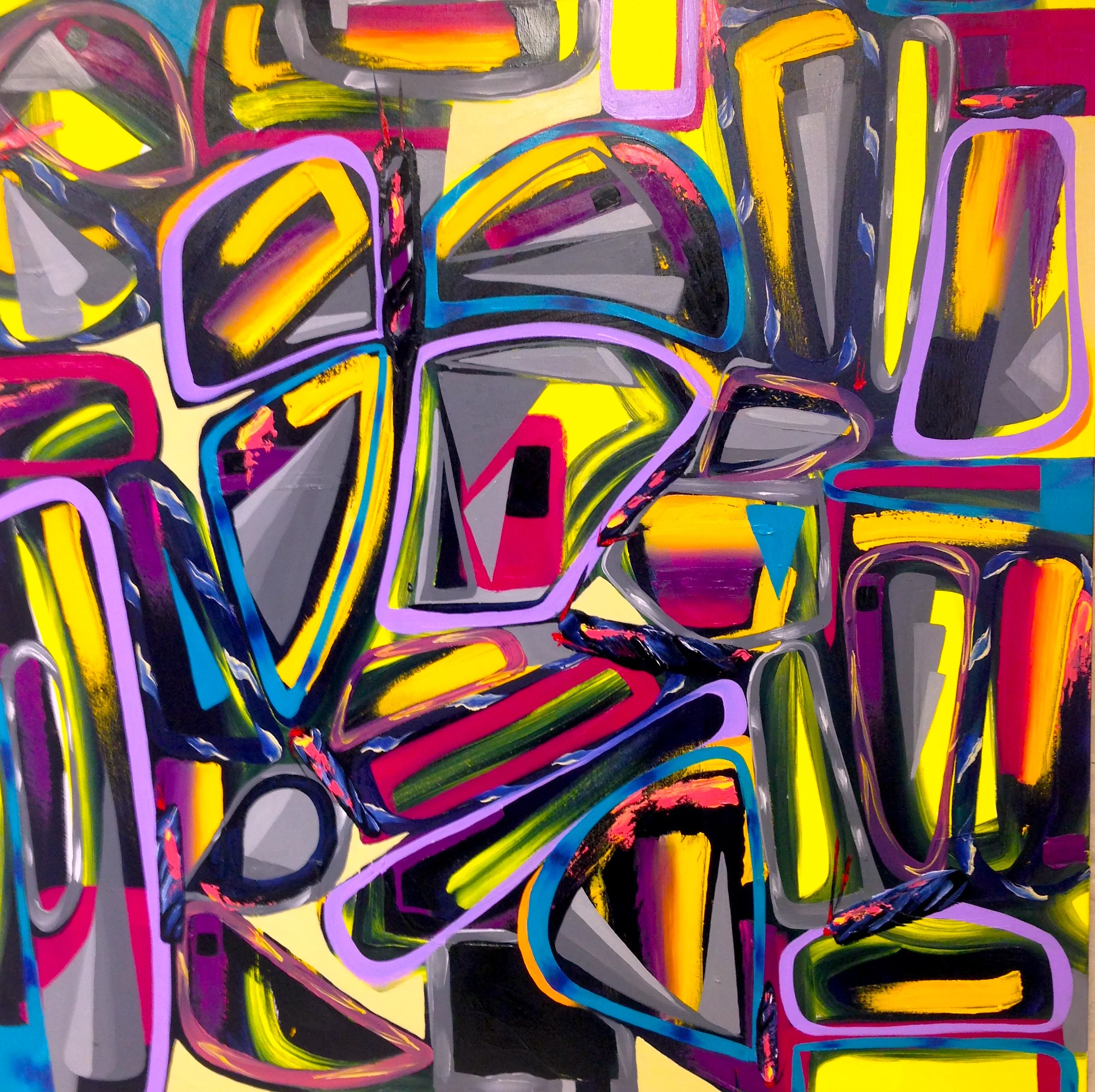 "DragonFlies" 48"x 48" Oil on Canvas 2015