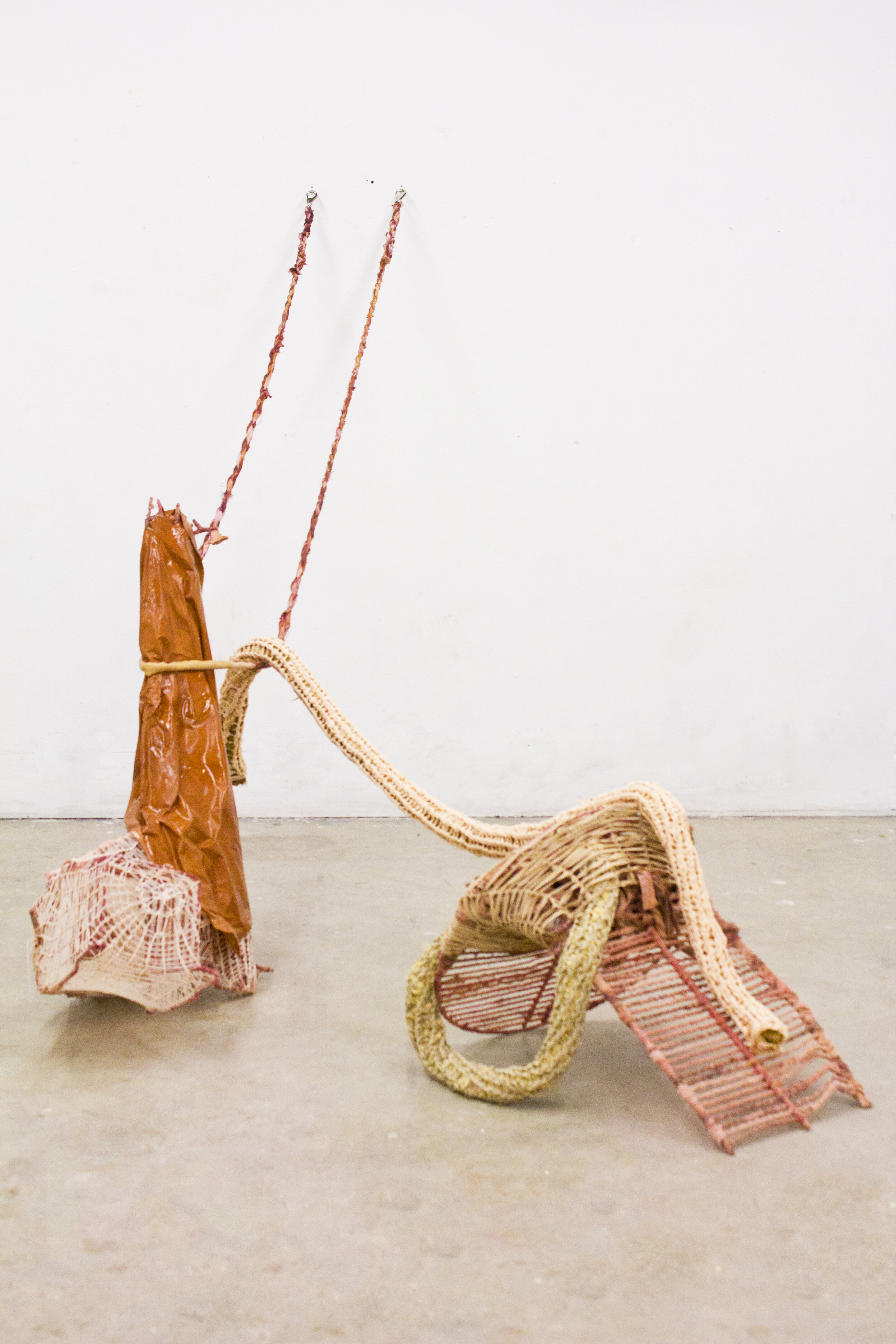 Stacked/Covered/Pulled, Leaning/Covering/Holding, 2019.
