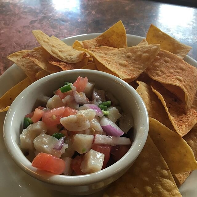 Mahi mahi, tilapia and shrimp ceviche.