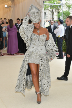 Rihanna in custom Maison Margiela by John Galliano