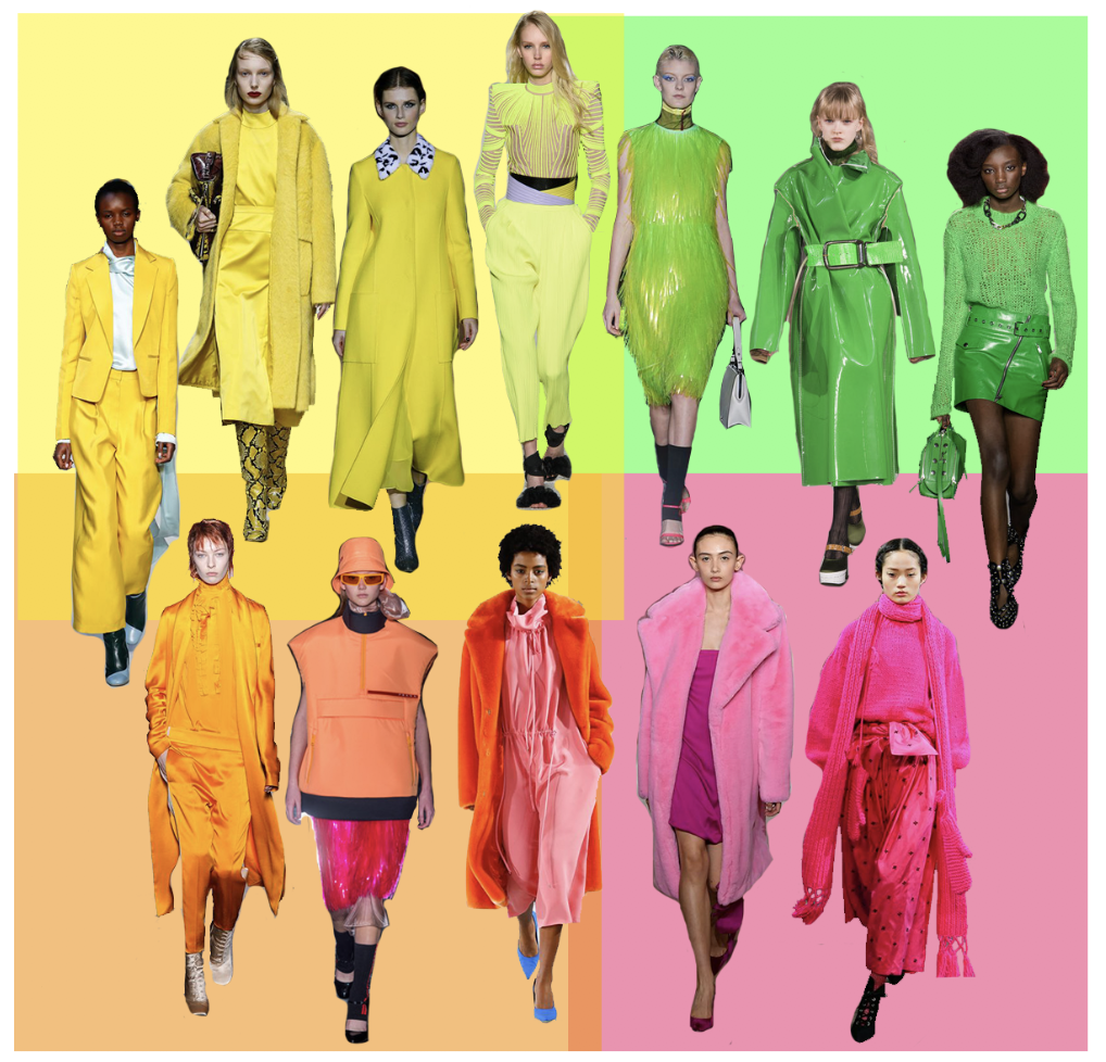 Top Left Clockwise: Roksanda, Rochas, Carolina Herrera, Balmain, Prada, Marni, Sonia Rykiel, Haider Ackermann, Prada, Tibi, Milly, Ulla Johnson