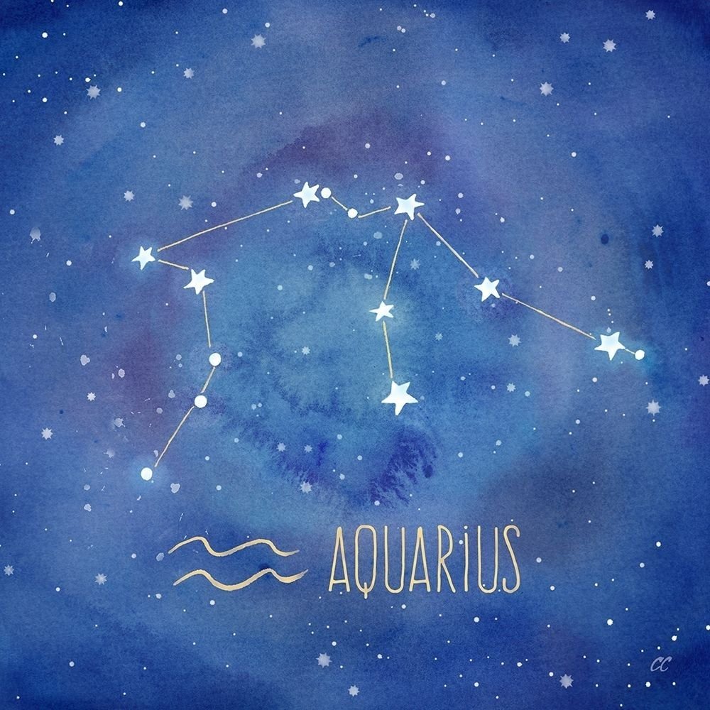 Star Sign Aquarius Poster Print by Cynthia Coulter - Item # VARPDXRB12652CC - 12 x 12.jpeg