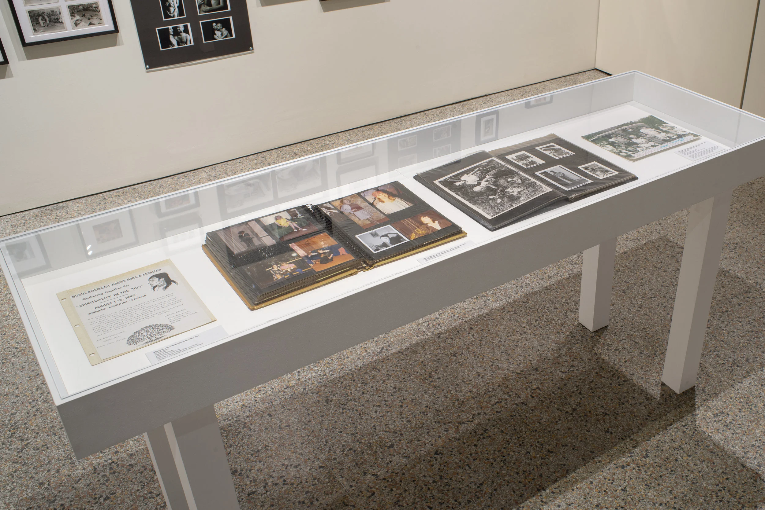 Photography of one of two album vatrines. Photograph by Scott Poborsa, Stephen Bulger Gallery. 