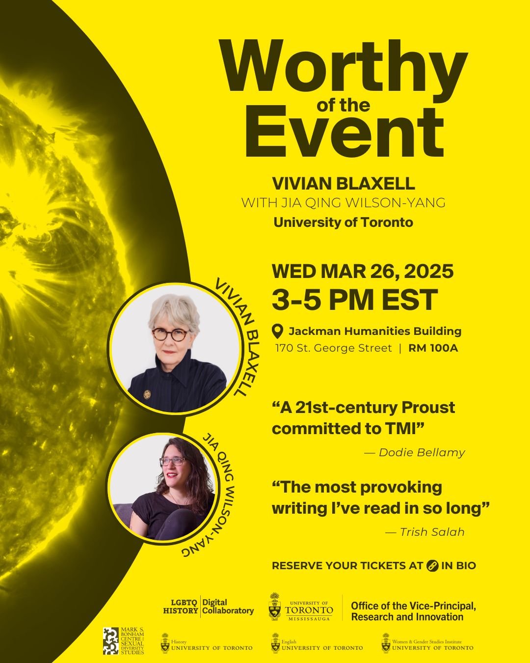 Move over Montaigne&mdash;there's a new girl in town! 📚✨ 

Join queer literary superstar Vivian Blaxell (@undeadvivian), author of Worthy of the Event: An Essay, hailed as a &ldquo;21st-century Proust committed to TMI&rdquo; (Dodie Bellamy), in conv