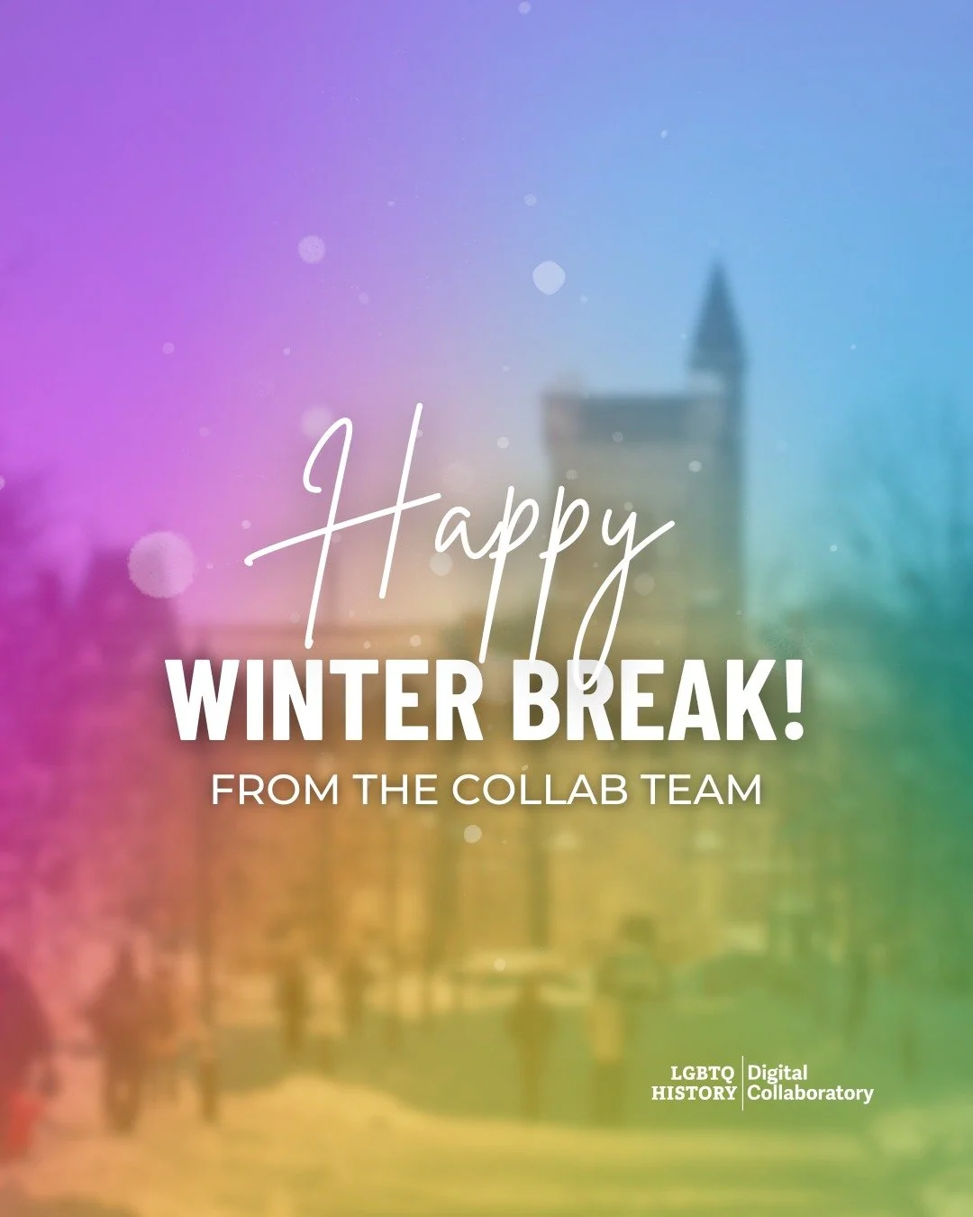 ❄️ Happy Winter Break, @uoft students! 

As campus slows down for the season, the #Collab is taking a moment to appreciate another term spent sharing and celebrating queer and trans life stories.

Whether you&rsquo;re heading home or staying in the c
