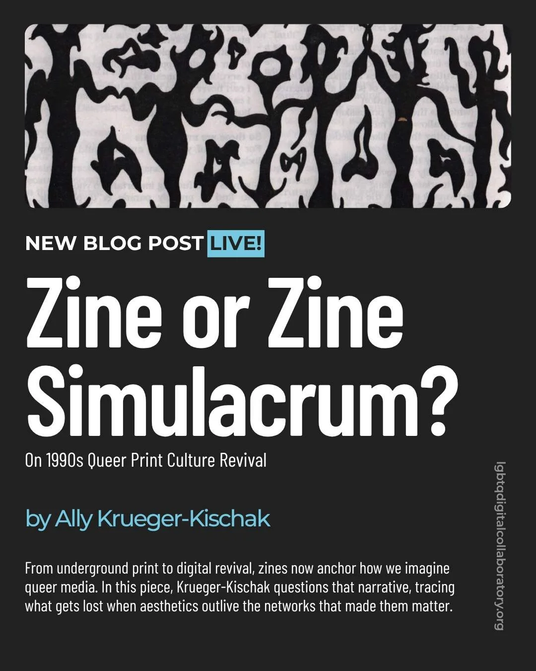 🚨 NEW BLOG POST

What are we really reviving when we revive the zine?

Read &ldquo;Zine or Zine Simulacrum?: On 1990s Queer Print Culture Revival&rdquo; &mdash; link in bio.

#QueerHistory #ZineCulture #QueerMedia #PrintCulture #PublicHistory