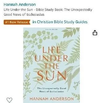 Last Wednesday, I texted a small group of friends to ask them to pray for the release of #LifeUndertheSun. For different reasons, I hadn't been able to publicize its release in the way I felt I was "supposed to" &amp; I was worried I wasn't