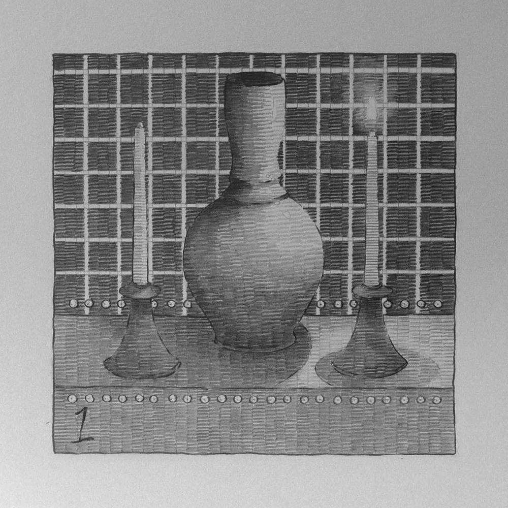 Max Adams Sequence 6., Looped, (2017) HB-6B Graphite Five Drawings at 6x6 in.
