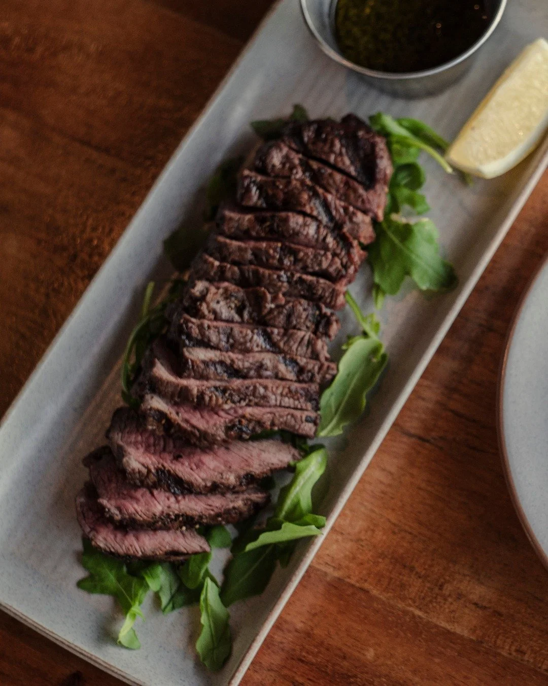 Steak &amp; Chimichurri: Who says steak can&rsquo;t start the party? 

Our 100-day grass-fed Great Southern porterhouse (350g), cooked to a perfect medium rare, served with our house chimichurri. 

Ideal for sharing&hellip; or keeping all to yourself