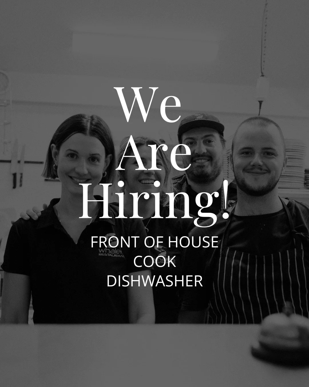 Whalers Restaurant Exmouth is Hiring! Part Time or Full Time

We&rsquo;re on the lookout for new legends to join our team right here in Exmouth, WA. Staff accommodation is available!

Positions available:
- Front of House
- Cook
- Dishwasher

Free St