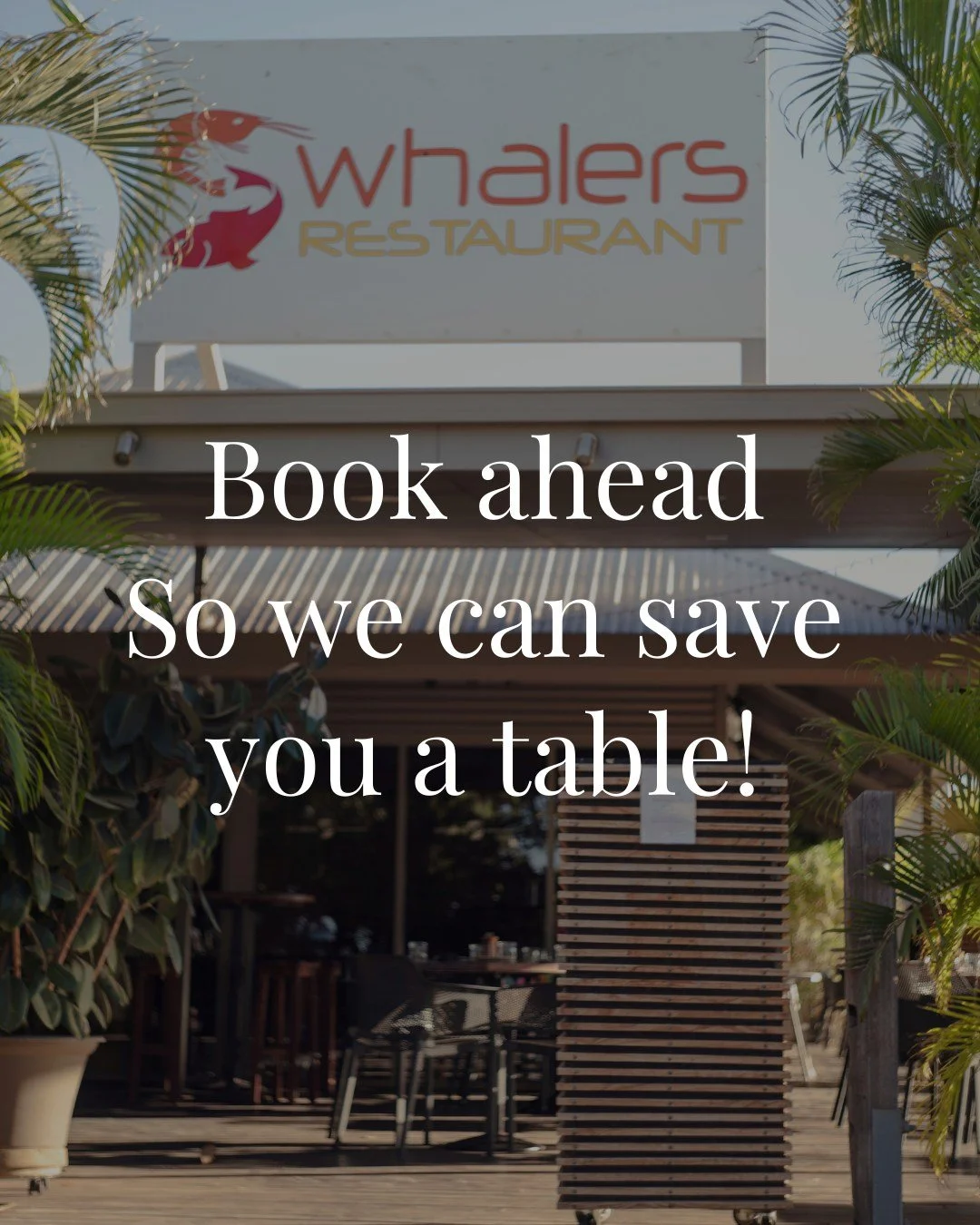 With limited options around town at the moment, Whalers is staying busy!

If Whalers is on your mind, book ahead so we can save you a seat 🍽️

We will be closed on Australia Day tomorrow, and will be back Tuesday for dinner.