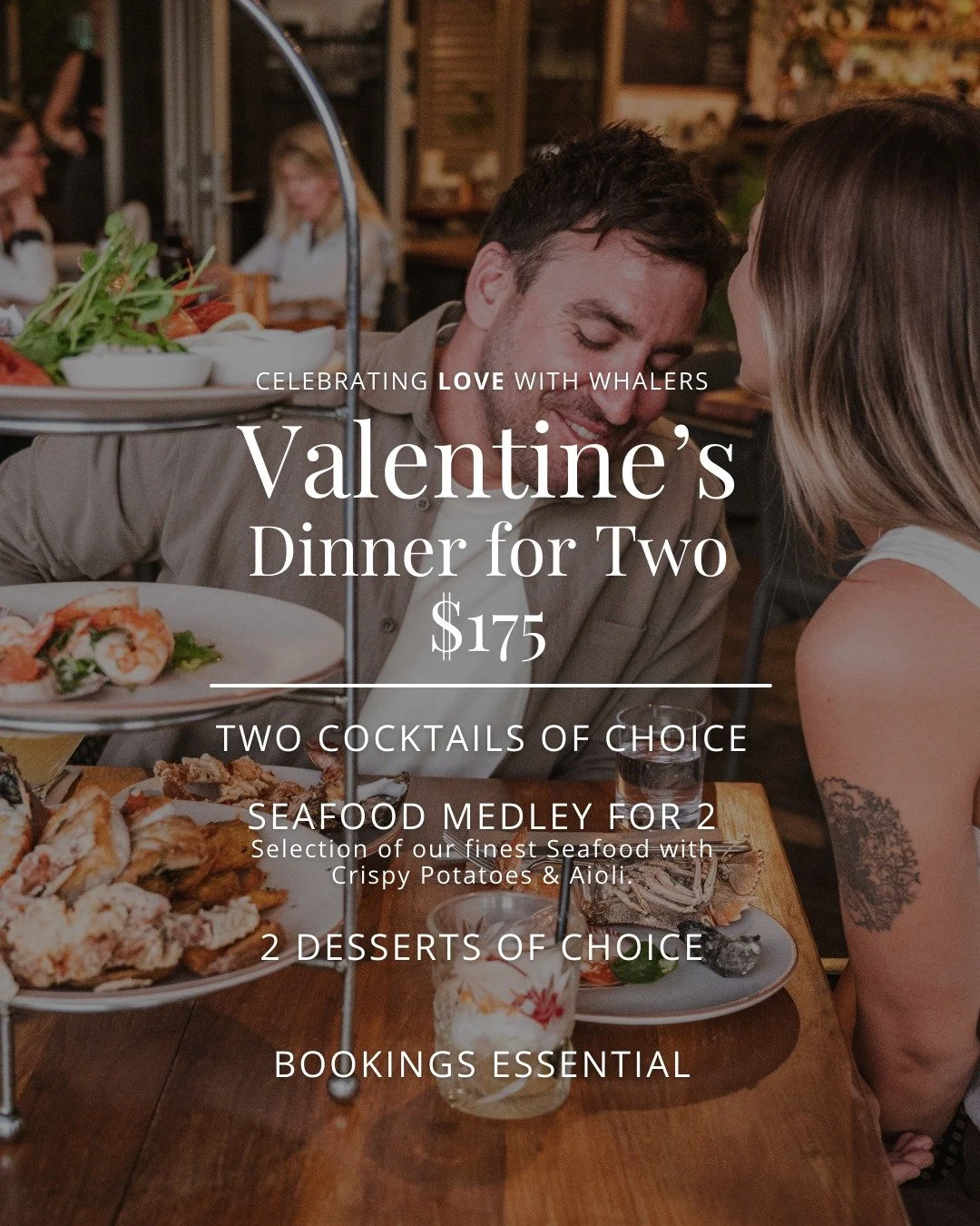 This Valentine&rsquo;s Day, let us do the cooking while you focus on each other.

From the first cocktail to the last spoon of dessert, our Dinner for Two is all about slowing down and sharing something special.

🗓 Saturday 14 February | From 5:30pm