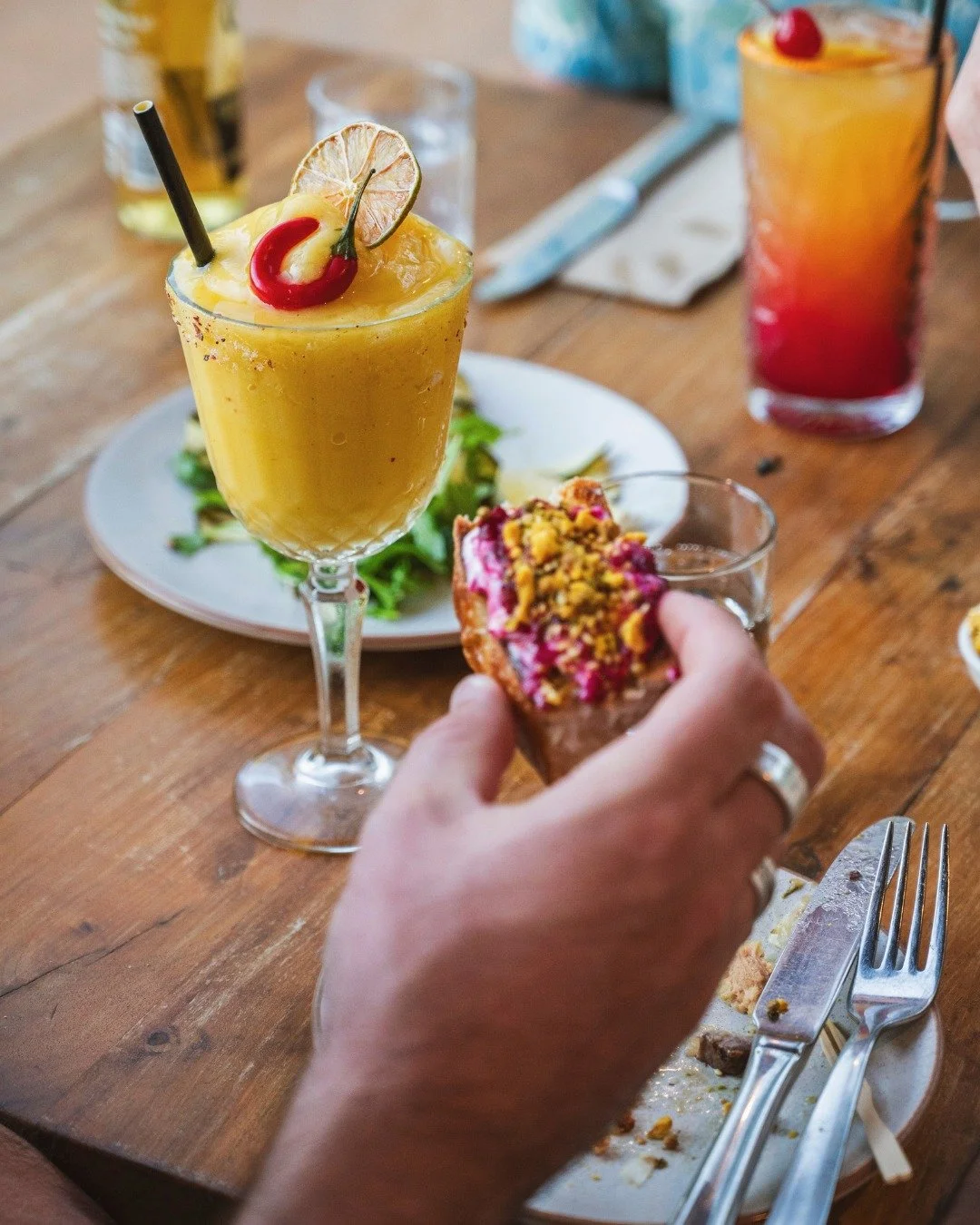 Creamy burrata, earthy beetroot, a drizzle of balsamic and olive oil, finished with dill and toasted pine nuts.

Best enjoyed with our warm toasted focaccia, trust us 🤍