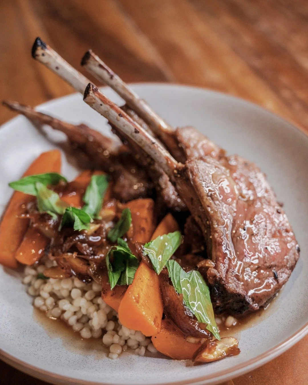 Juicy rack of lamb with cosy, flavour-packed sides.

Try it. Thank us later!