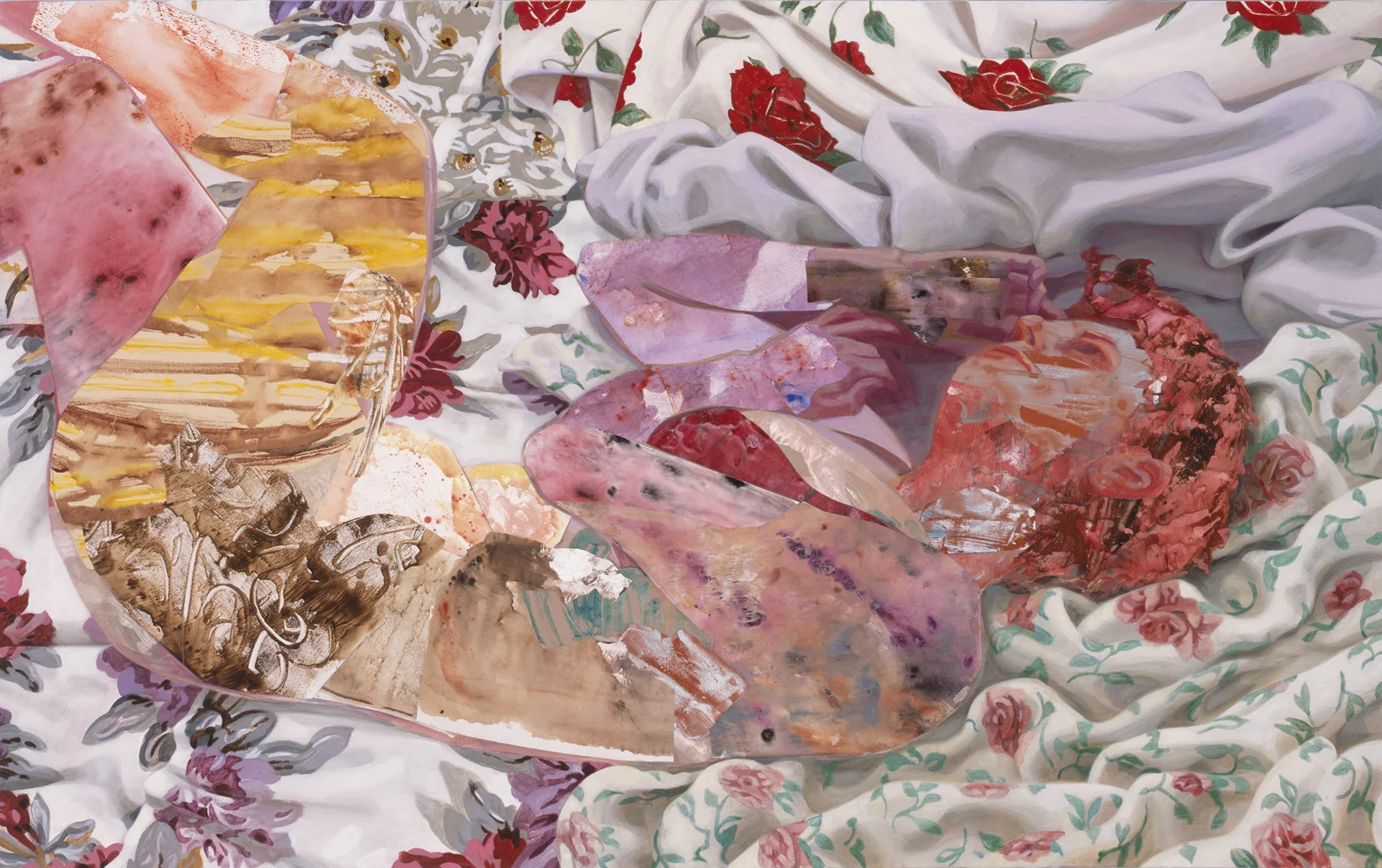 Things I Don't Remember, 2003, acrylic, oil, collage on canvas, 33" x 53"