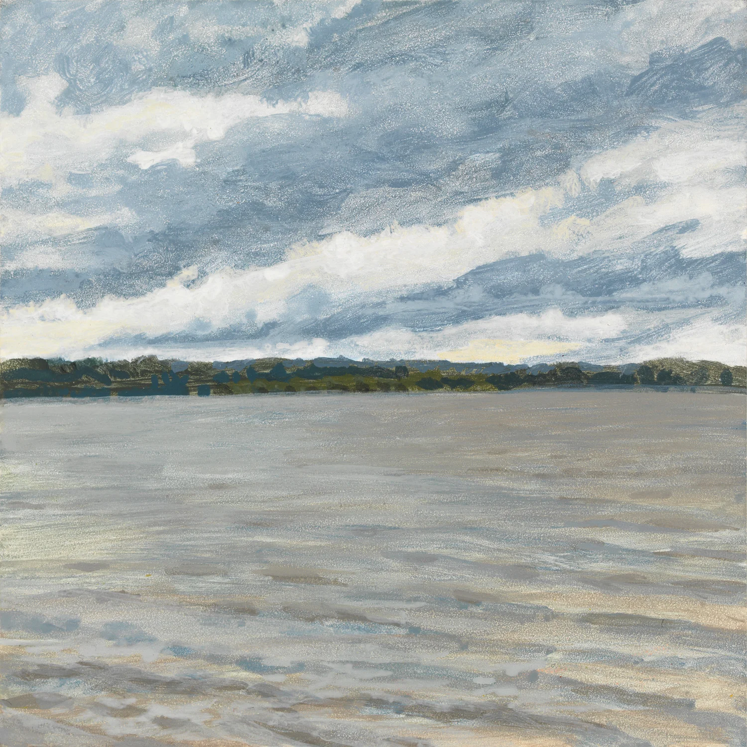 Lake Chautauqua, 2015, acrylic on panel, 6" x 6"