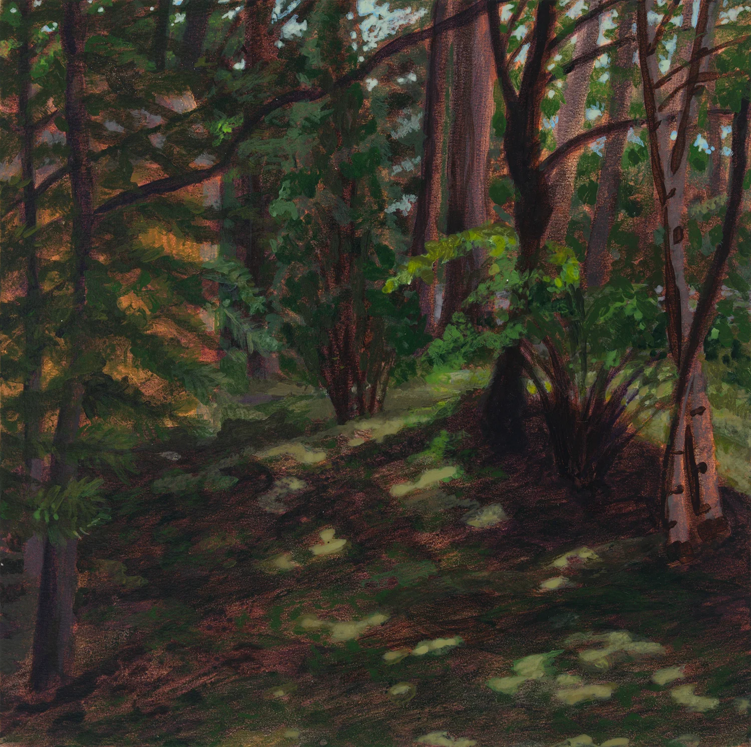 SweetHaven Resort, 2011, acrylic on panel, 6" x 6"