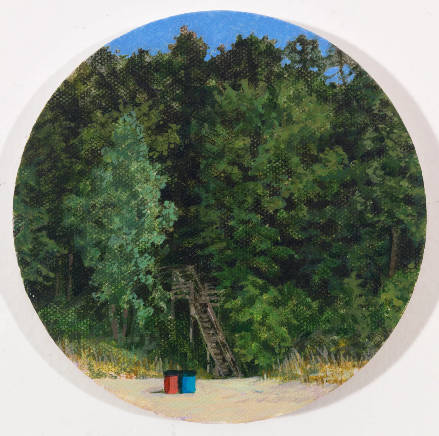 Union Pier, 2007, acrylic on canvas, 5" round