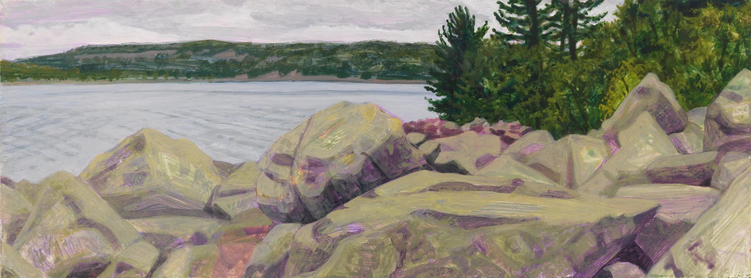 Devil's Lake, 2005, acrylic on panel, 4.5" x 12"