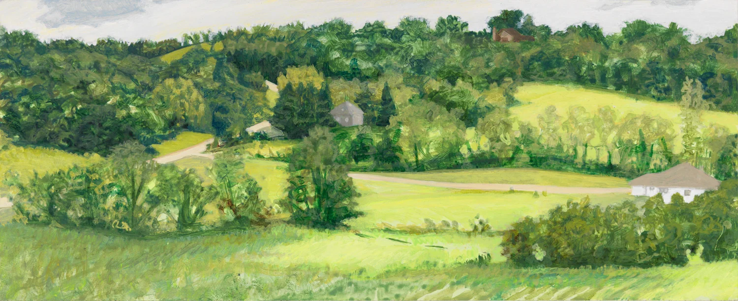 Wisconsin Hills, 2004, acrylic on panel, 4.5" x 11"