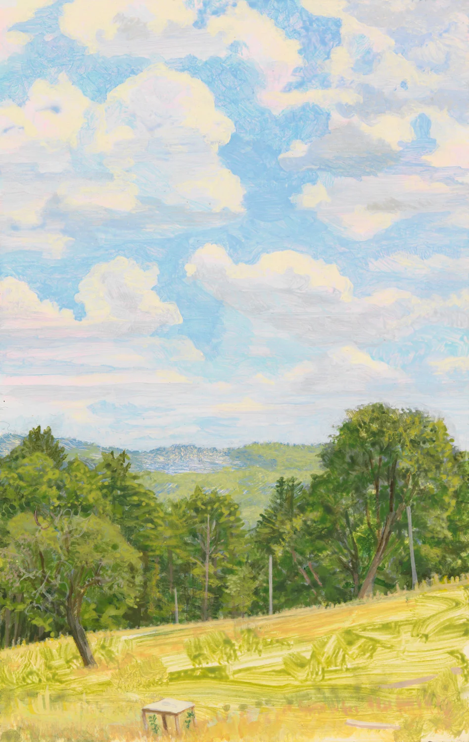 View from Morgan's Porch, 2005, acrylic on panel, 9" x 6"