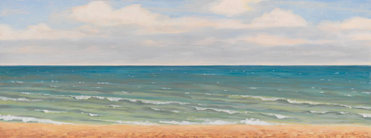 Michigan Landscape 1, 1997, acrylic on panel, 6" x 16"