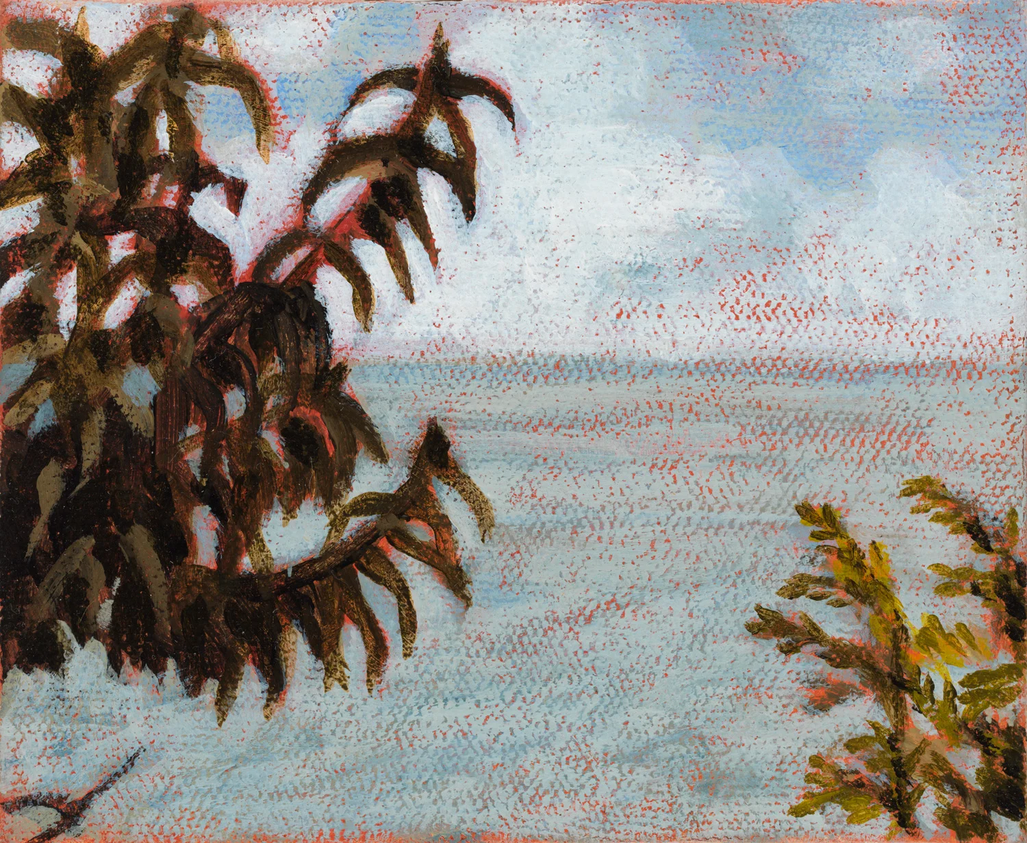 Michigan Landscape 2, 1995, acrylic on canvas, 4" x 5"