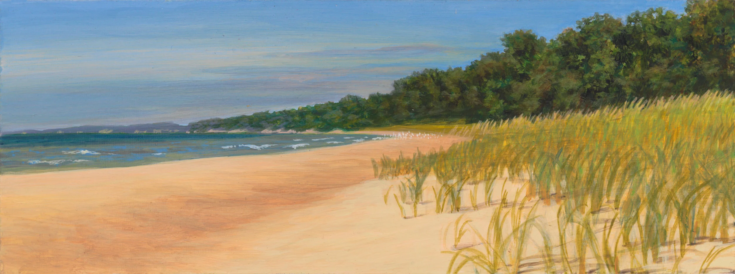 Michigan Shore 4, 1997, acrylic on panel, 4.5" x 12"