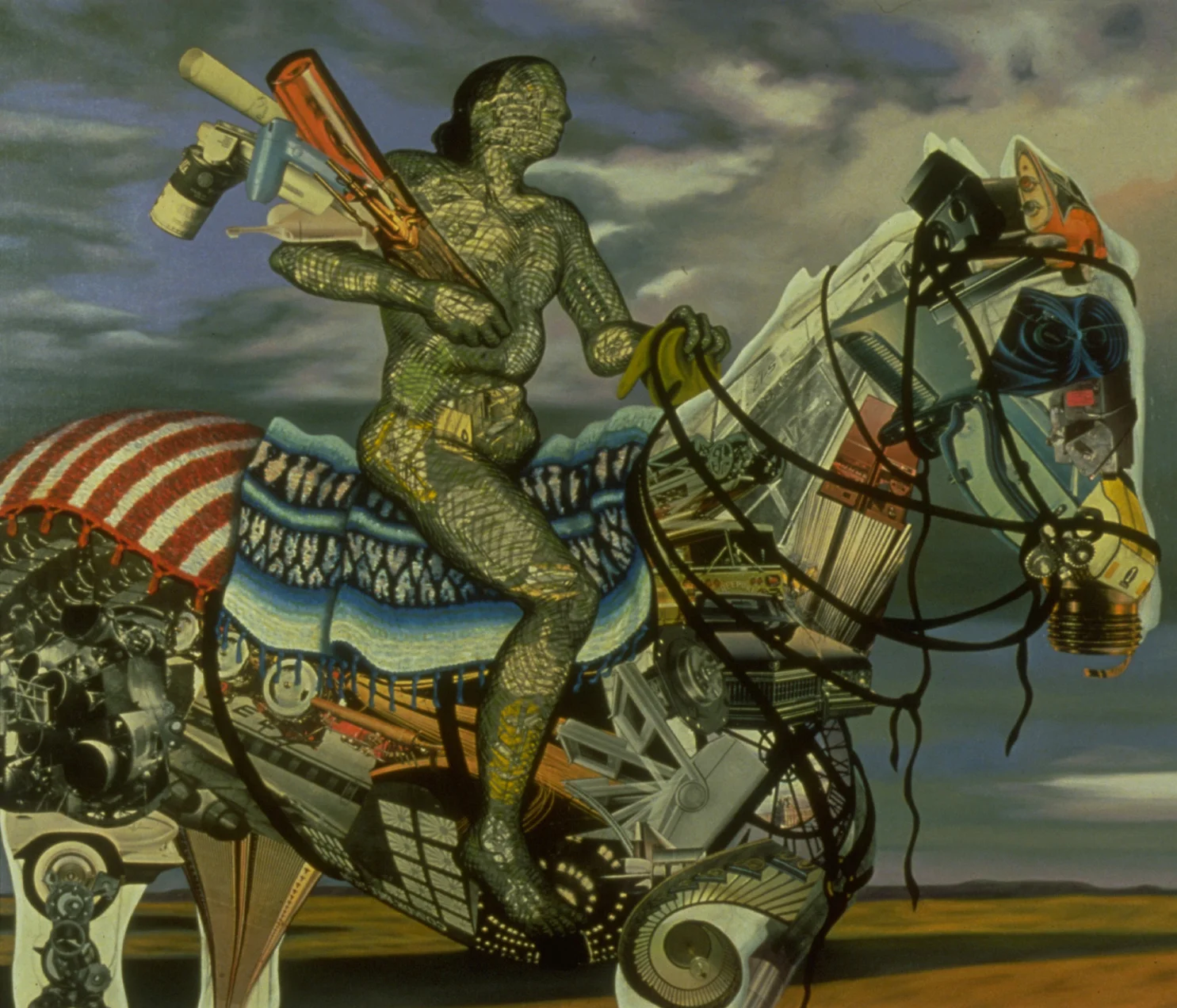 The New World, 1988, oil, collage on canvas, 54.5" x 64.4"