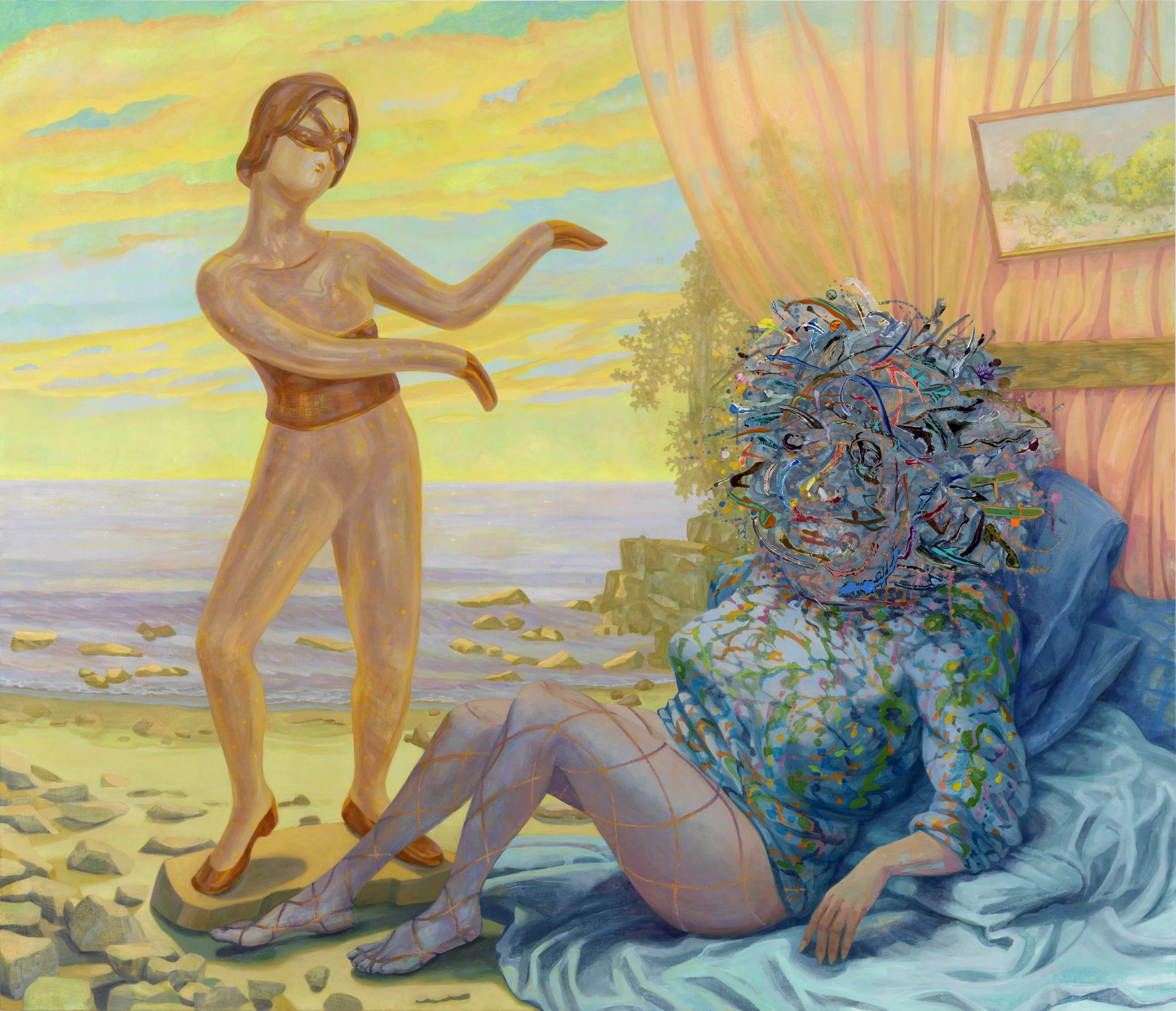 Dancing Lady Entertains Dishabille