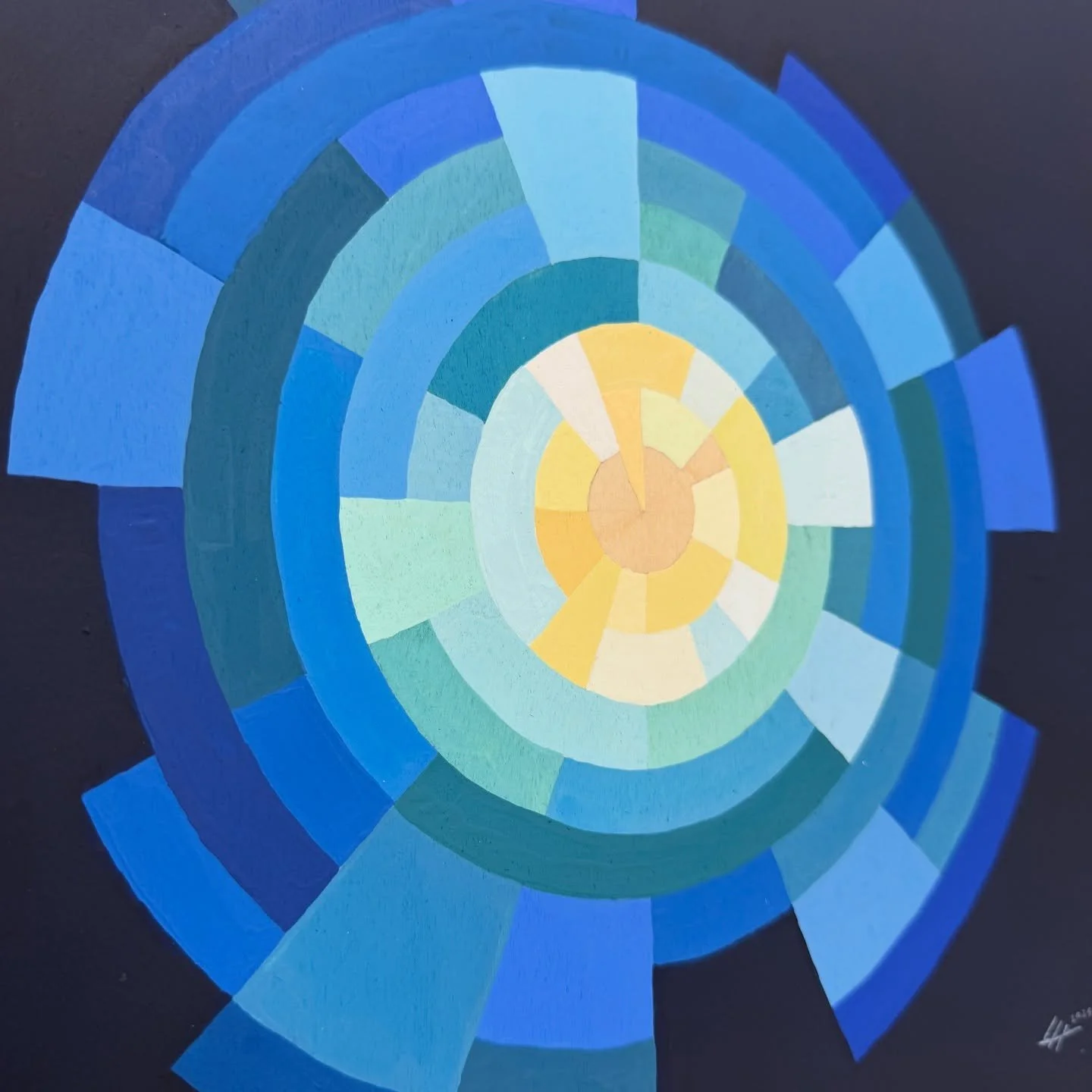 Untitled, 13x13

Find this painting SAT &amp; SUN 12/20 + 12/21, 11 - 5pm
@onegrandgallery 
Big thank you to @morikidesign for organizing and creating these incredible frames for us artists to fill with our wonderful work. I can&rsquo;t wait to view 