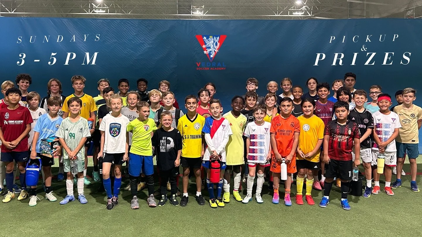Pickup &amp; Prizes
Sundays
3-5pm
Must register online. 

#vedralsocceracademy