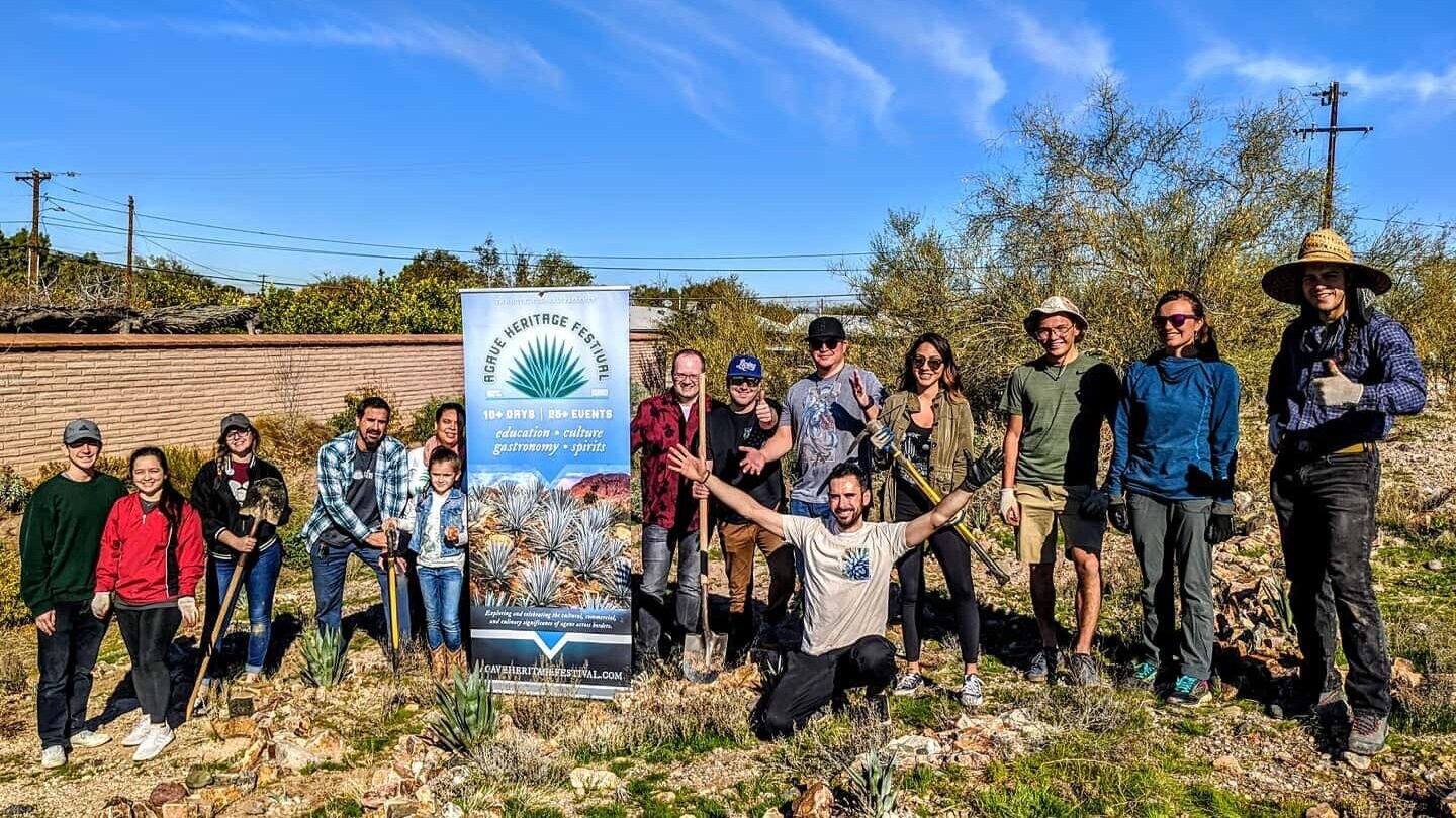 Agave Planting at Mission Garden