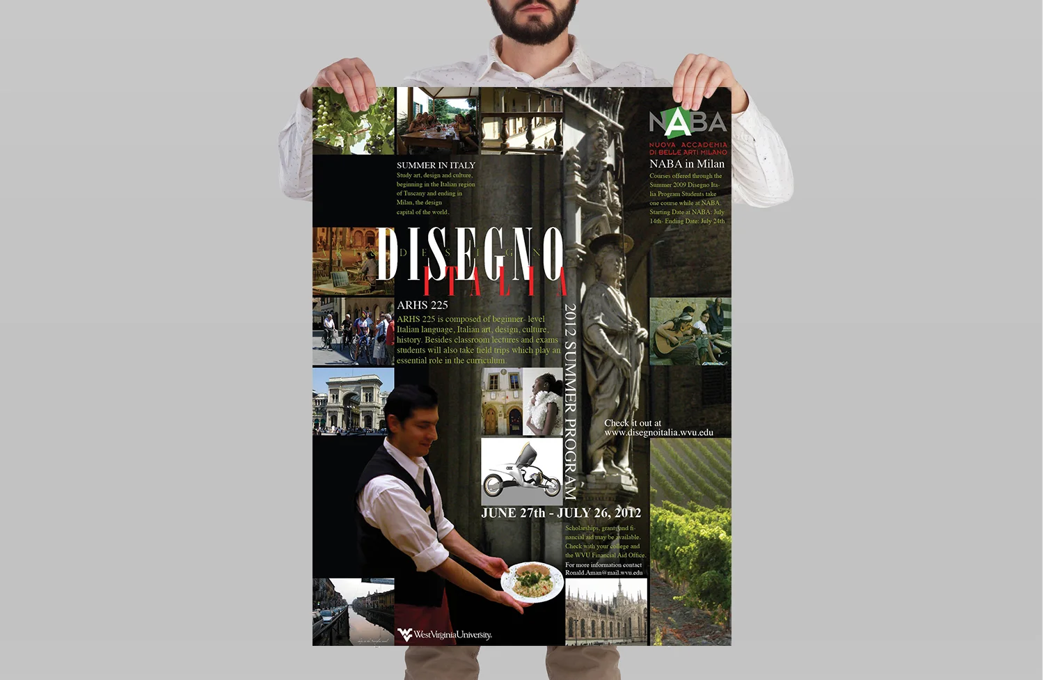 WVU-Design in Italy Study Abroad Program Poster