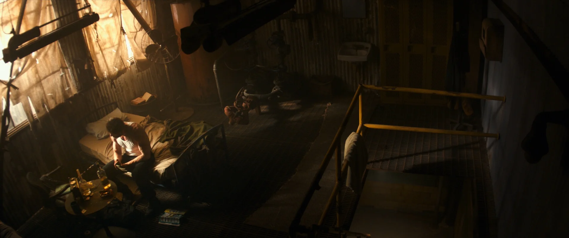 In this shot of Logan I had to remove his practical claws and add the CG ones. I also had to remove some camera equipment.