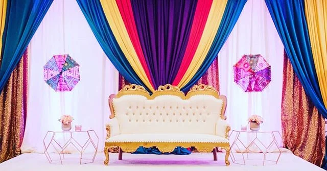 Sangeet stage decor #eventdecor #chicdecoranddesign #weddingdress #indianwedding #wedding #socal #eventplanner #decor #backdrop #weddingbells #stage #instagood #love