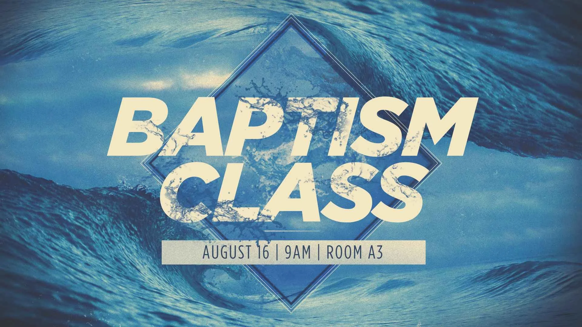 Water Baptism Class Fall 2026