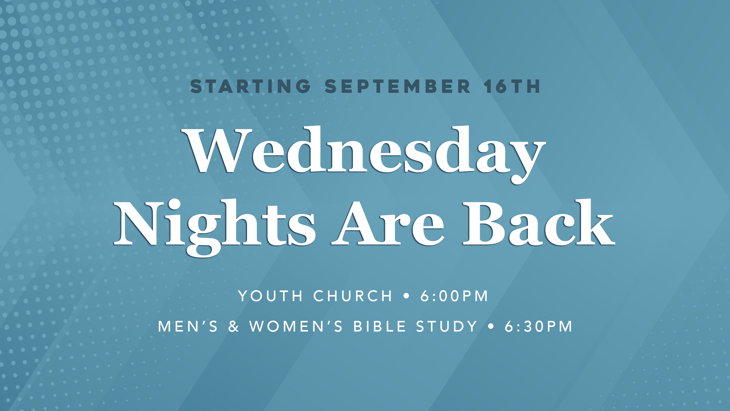 Wednesday Nights Are Back!