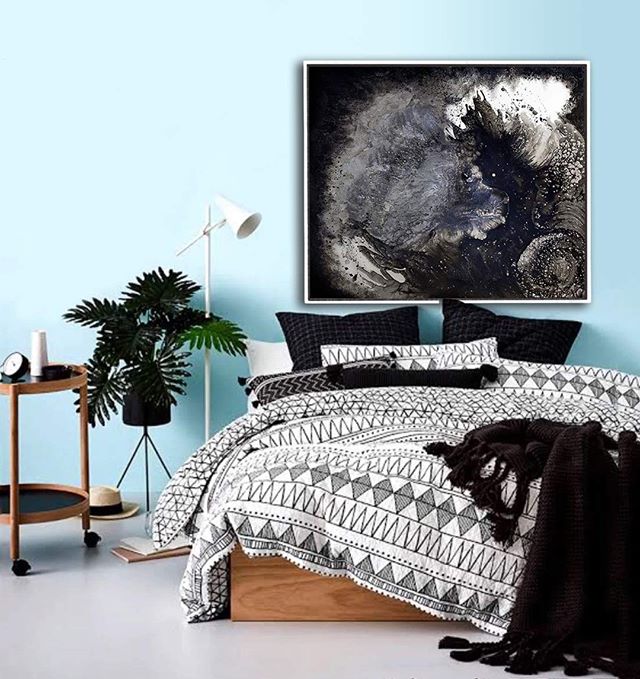 Short on time to drive around to browse for the perfect piece of art for your room? Check out the in hime/ office or digital art display services @port_art gallery . This piece of mine, from the Complexity series, entitled 'Beast i' (mixed media on y