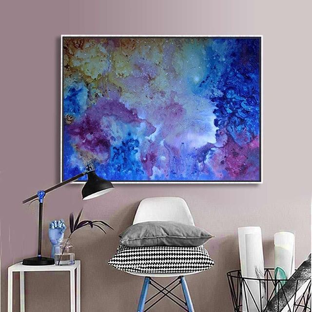 'And there was Light' ,the original painting from my Astral series, is painted in mixed media on wood panel, and can be custom framed @port_art to fit into it's new home
