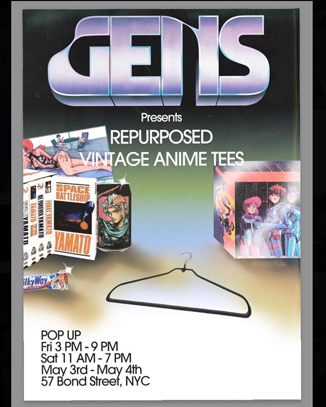 Gens Sauvages presents its first Pop-Up

The collection will feature 1/1 repurposed rare vintage anime tees from the 80s and 90s including graphics from Akira, Ghost in the Shell, Evangelion, Dragon Ball Z, Cowboy Bepop and more. Each T finished with